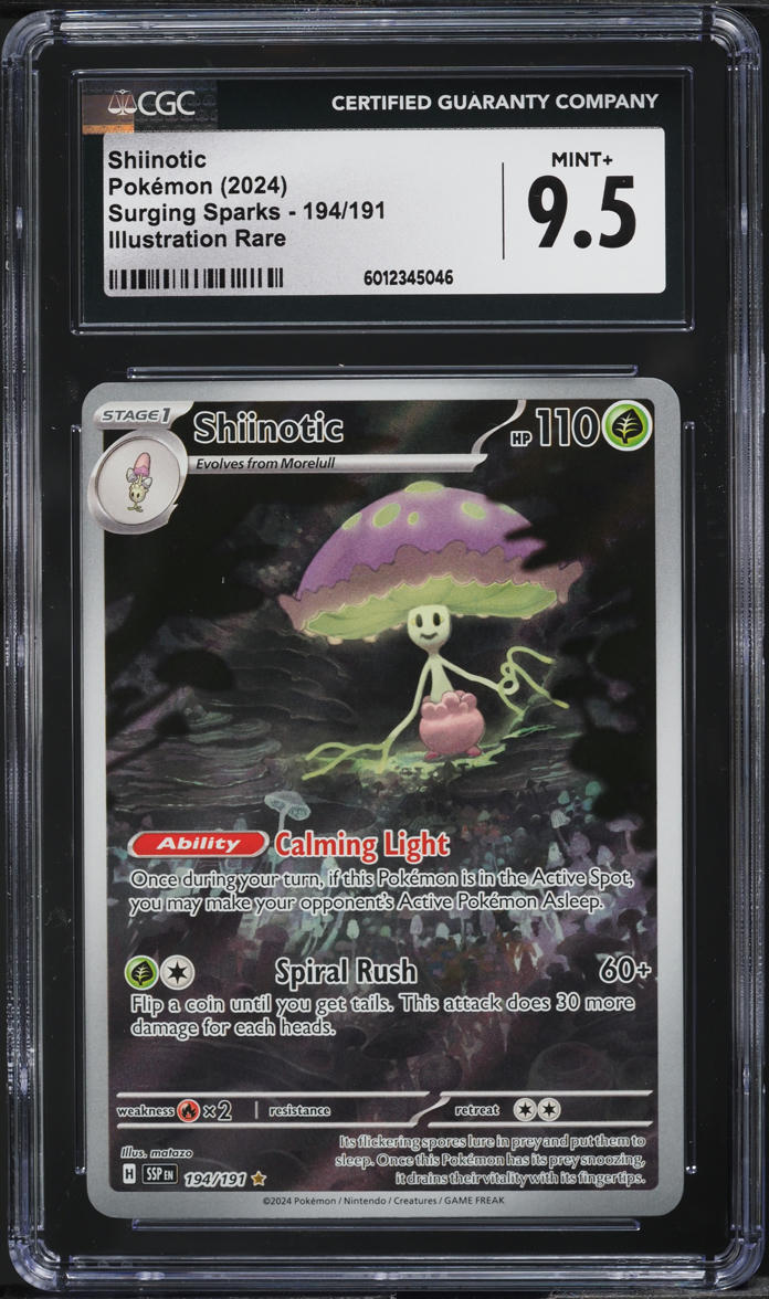 194 191 pokemon card - Shiinotic 194/191 - Surging Sparks This attack does 30 more damage for each heads. Shiinotic 194/191 IR Illustration rare