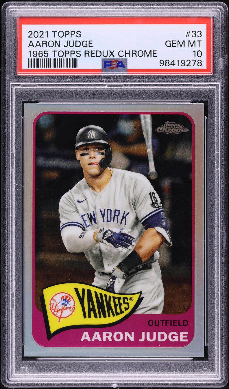 2021 Topps '65 Topps Redux Chrome Aaron Judge #33 PSA 10 GEM MINT
