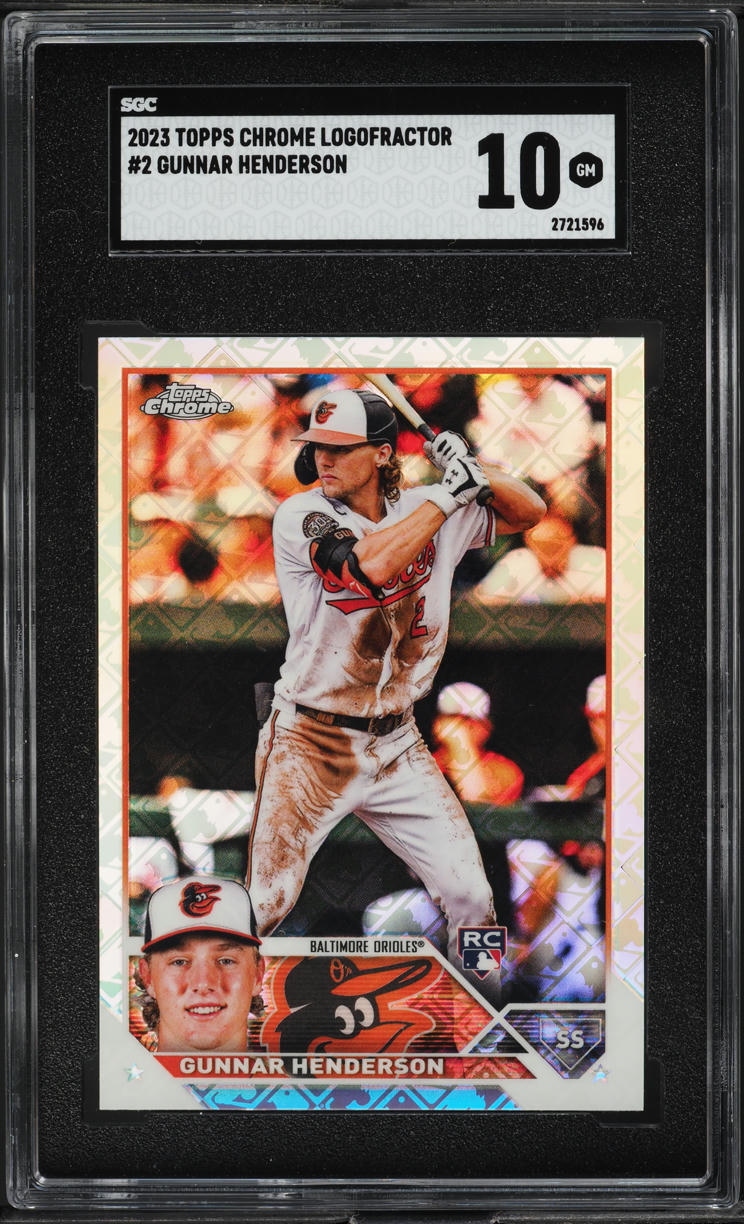 2023 Topps Chrome Logofractor Gunnar Henderson ROOKIE #2 SGC 10 GEM MINT