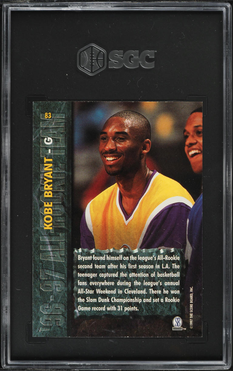 1997 Score Board Kobe Bryant ROOKIE #83 SGC 9 MINT