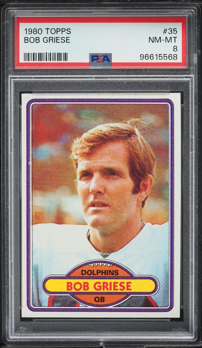 1980 Topps Football Bob Griese #35 PSA 8 NM-MT