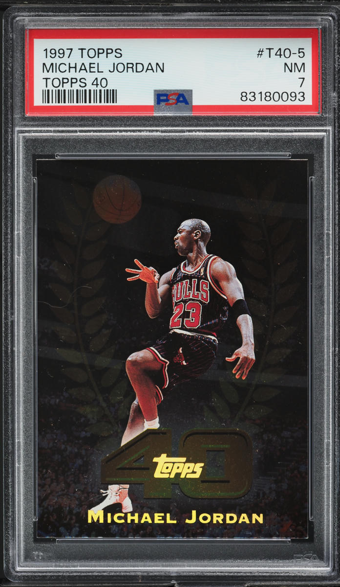 1997 Topps Chrome 40 Michael Jordan #T40-5 PSA 7 NRMT