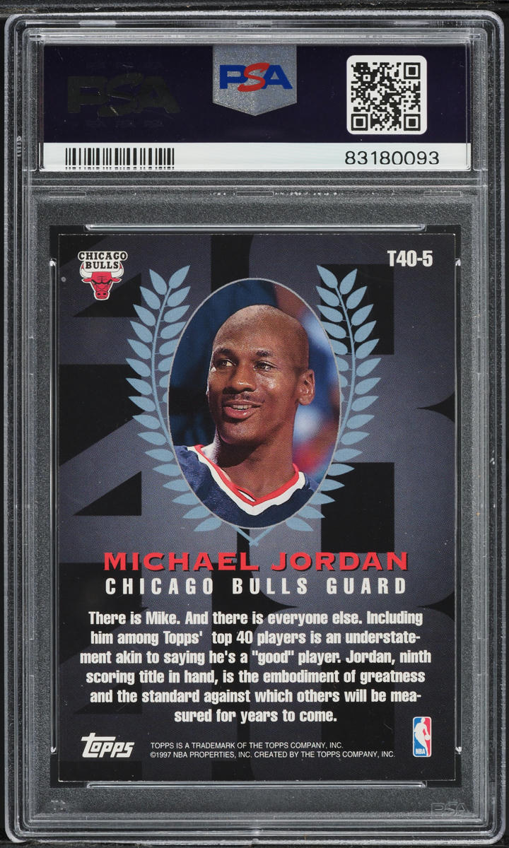 1997 Topps Chrome 40 Michael Jordan #T40-5 PSA 7 NRMT