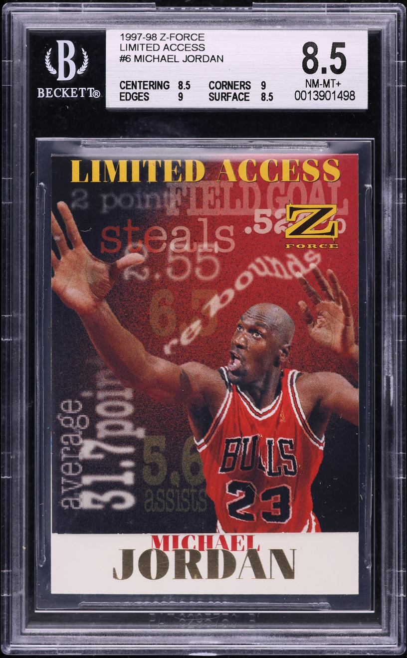 1997 Skybox Z-Force Limited Access Michael Jordan #6 BGS 8.5 NM-MT+