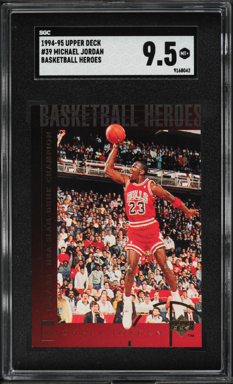 1994 Upper Deck Basketball Heroes Michael Jordan #39 SGC 9.5 MINT+