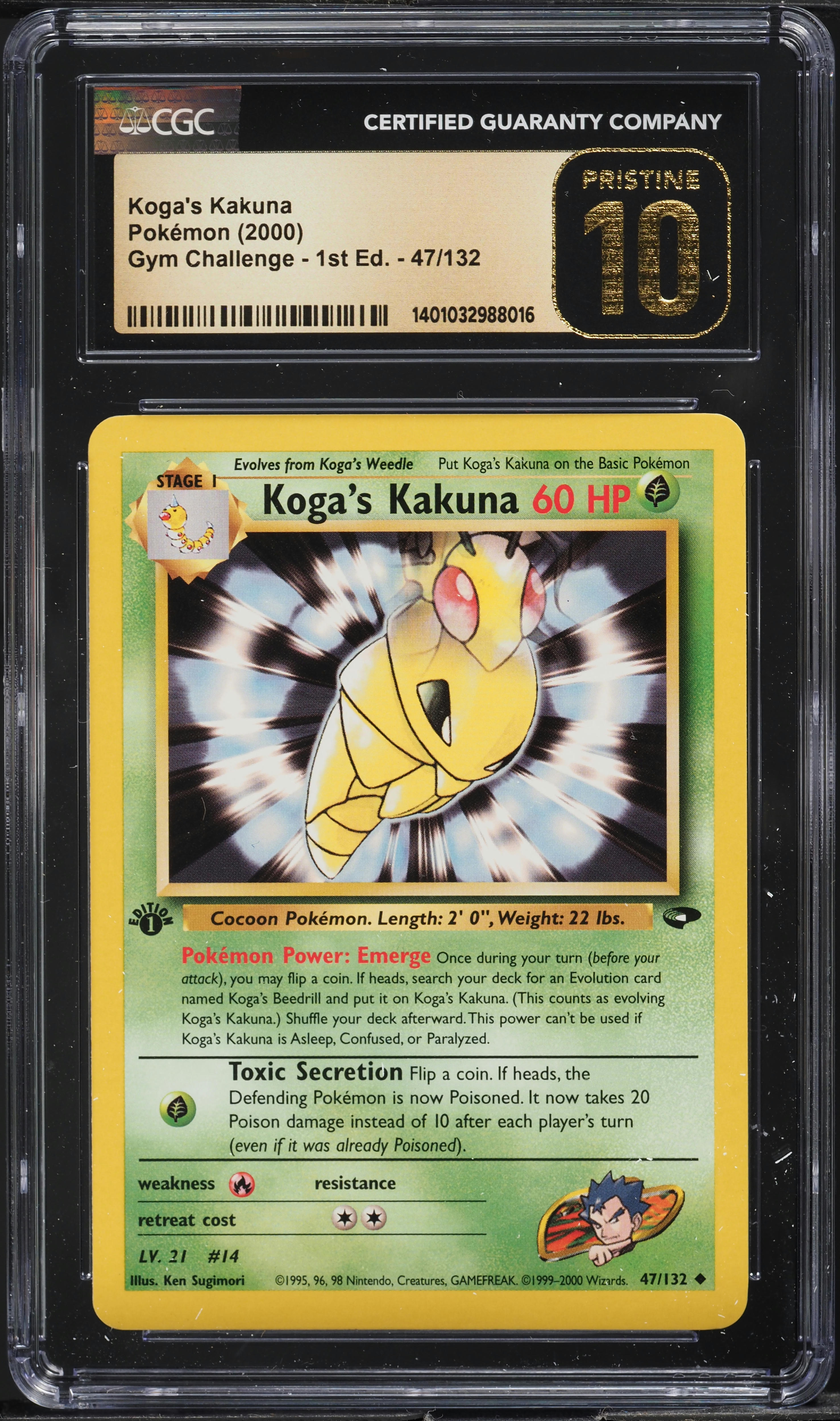 koga pokemon cards Koga's Ninja Trick 1st Edition - 115/132 Non-Holo Trainer the Defending Pokémon is now Poisoned Koga's Pidgeotto - Gym Challenge