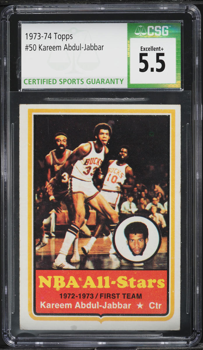 1973 Topps Basketball All-Star Kareem Abdul-Jabbar #50 CSG 5.5 EX+