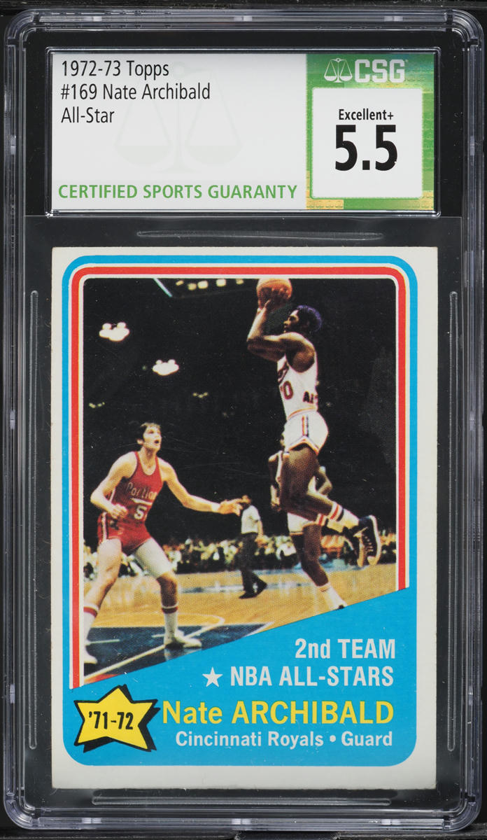 1972 Topps Basketball All-Star Nate Archibald #169 CSG 5.5 EX+