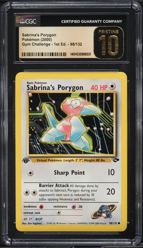 2000 Pokemon Black Star Promo Holo Cool Porygon #15 CGC 10 PRISTINE on  Fanatics Collect