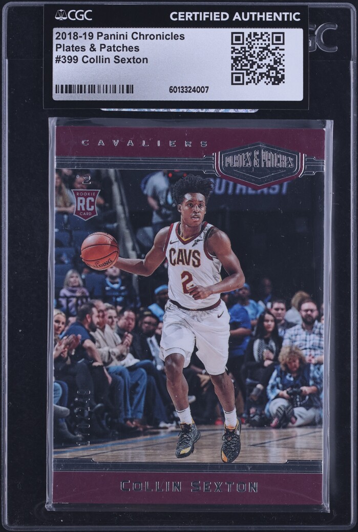 2018 Panini Chronicles Plates & Patches Collin Sexton ROOKIE /249 #399 CGC AUTH