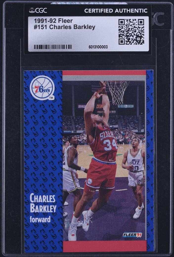 1991 Fleer Basketball Charles Barkley #151 CGC AUTH