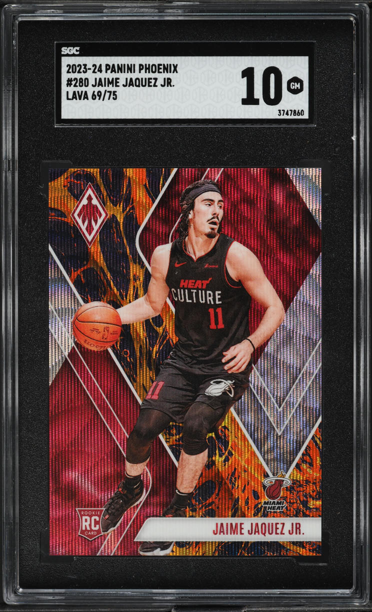 2023 Panini Phoenix Lava Jaime Jaquez Jr. ROOKIE /75 #280 SGC 10 GEM MINT