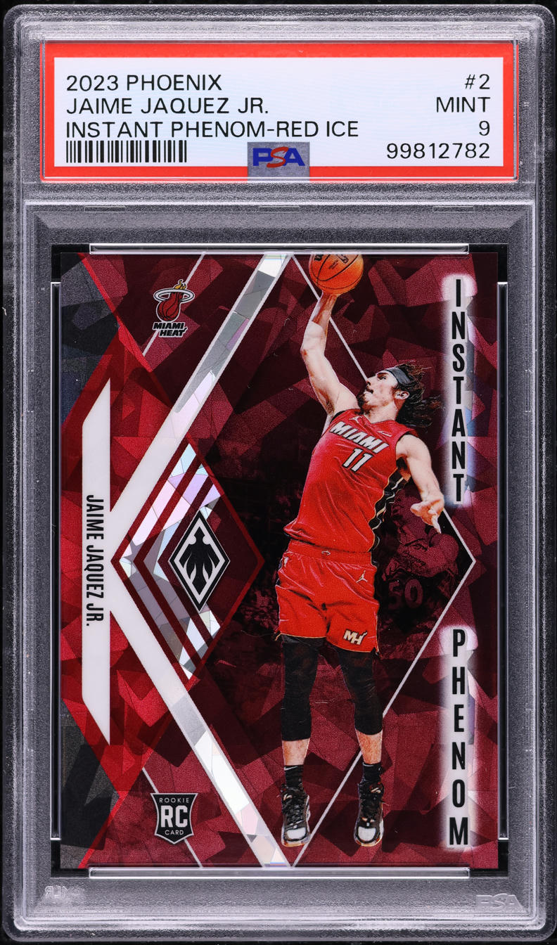 2023 Panini Phoenix Instant Phenom Red Ice Jaime Jaquez Jr. ROOKIE /275 #2 PSA 9