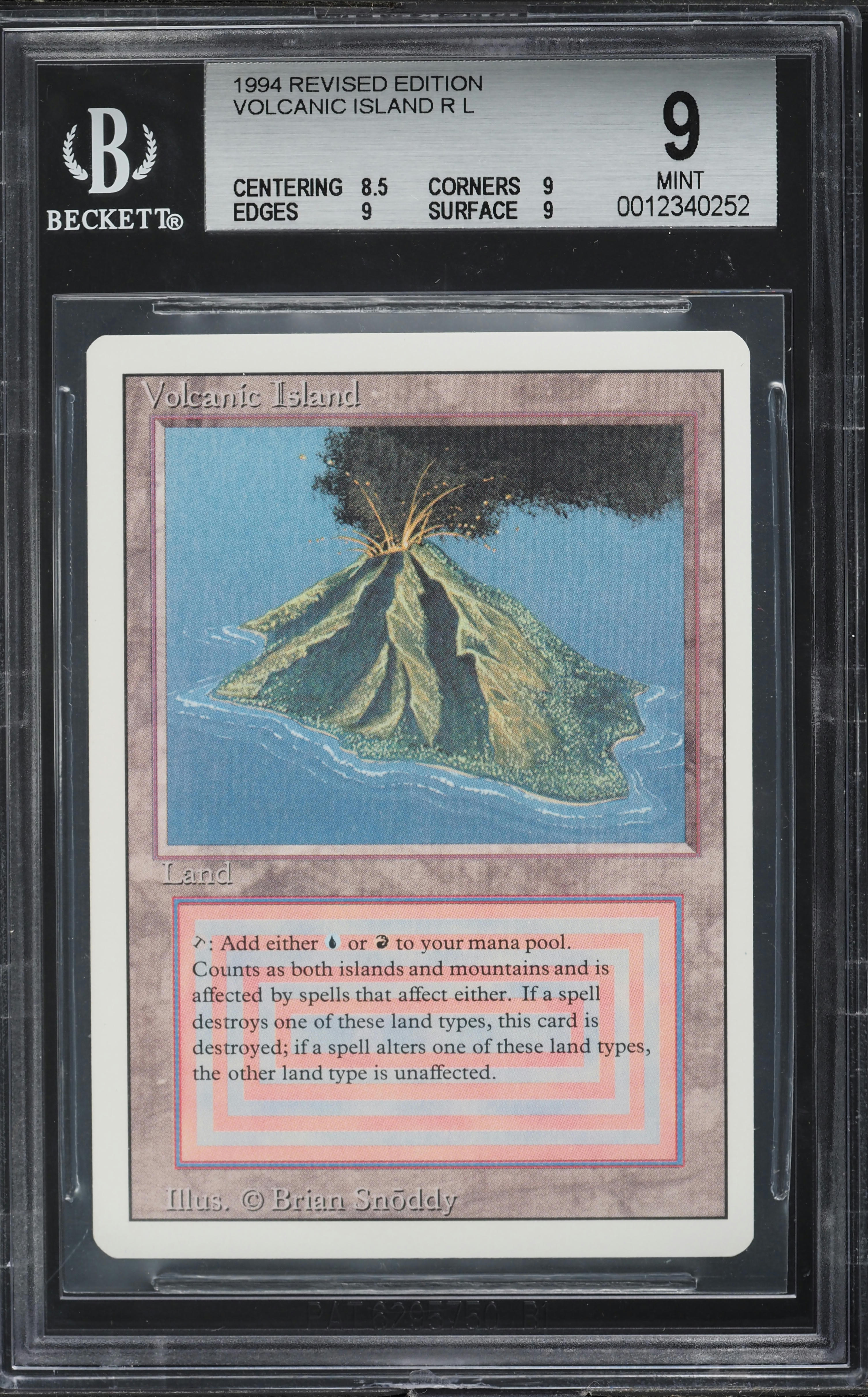 1994 Magic The Gathering MTG Revised Dual Land Volcanic Island BGS