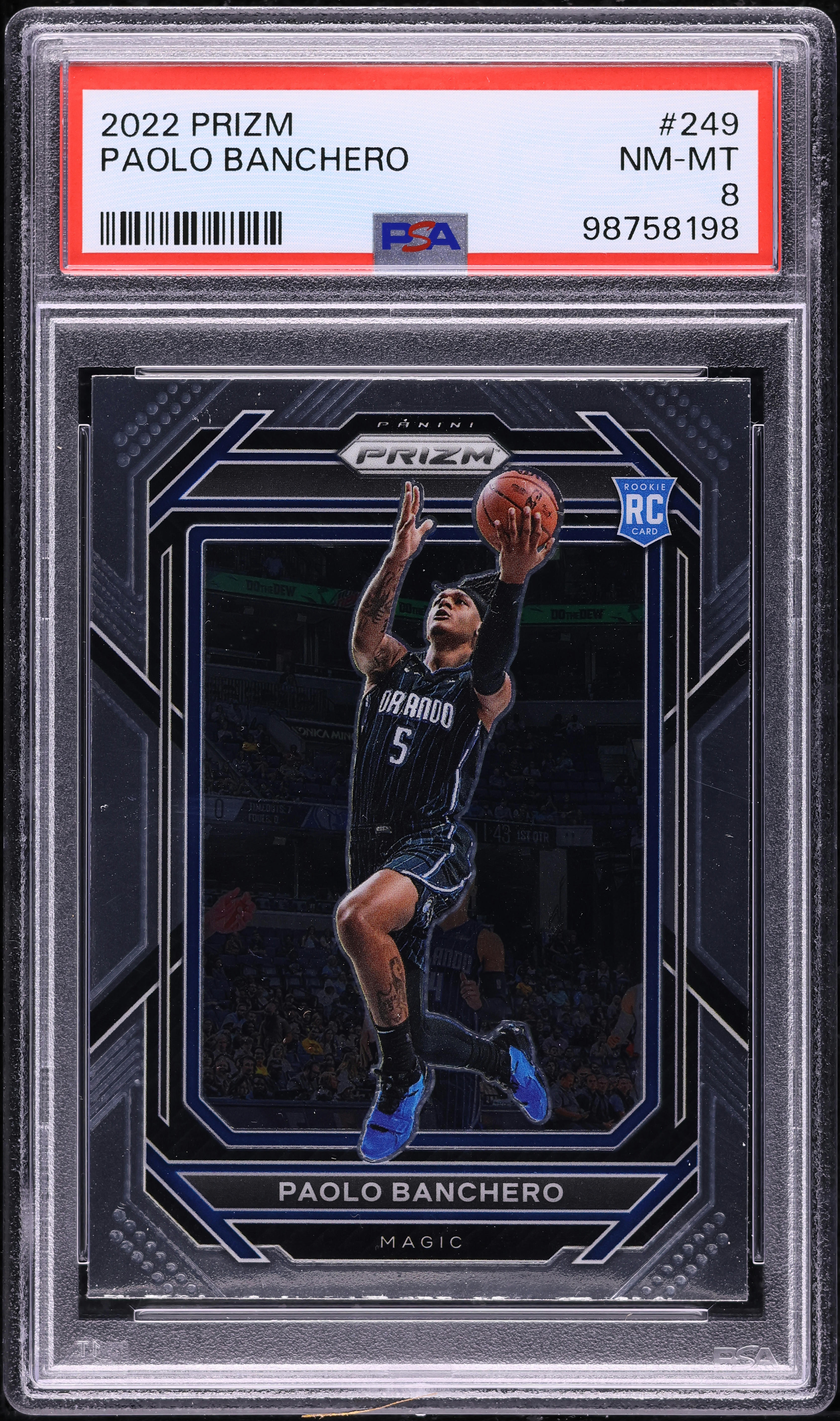 2022 Panini Prizm Paolo Banchero ROOKIE #249 PSA 8 NM-MT on