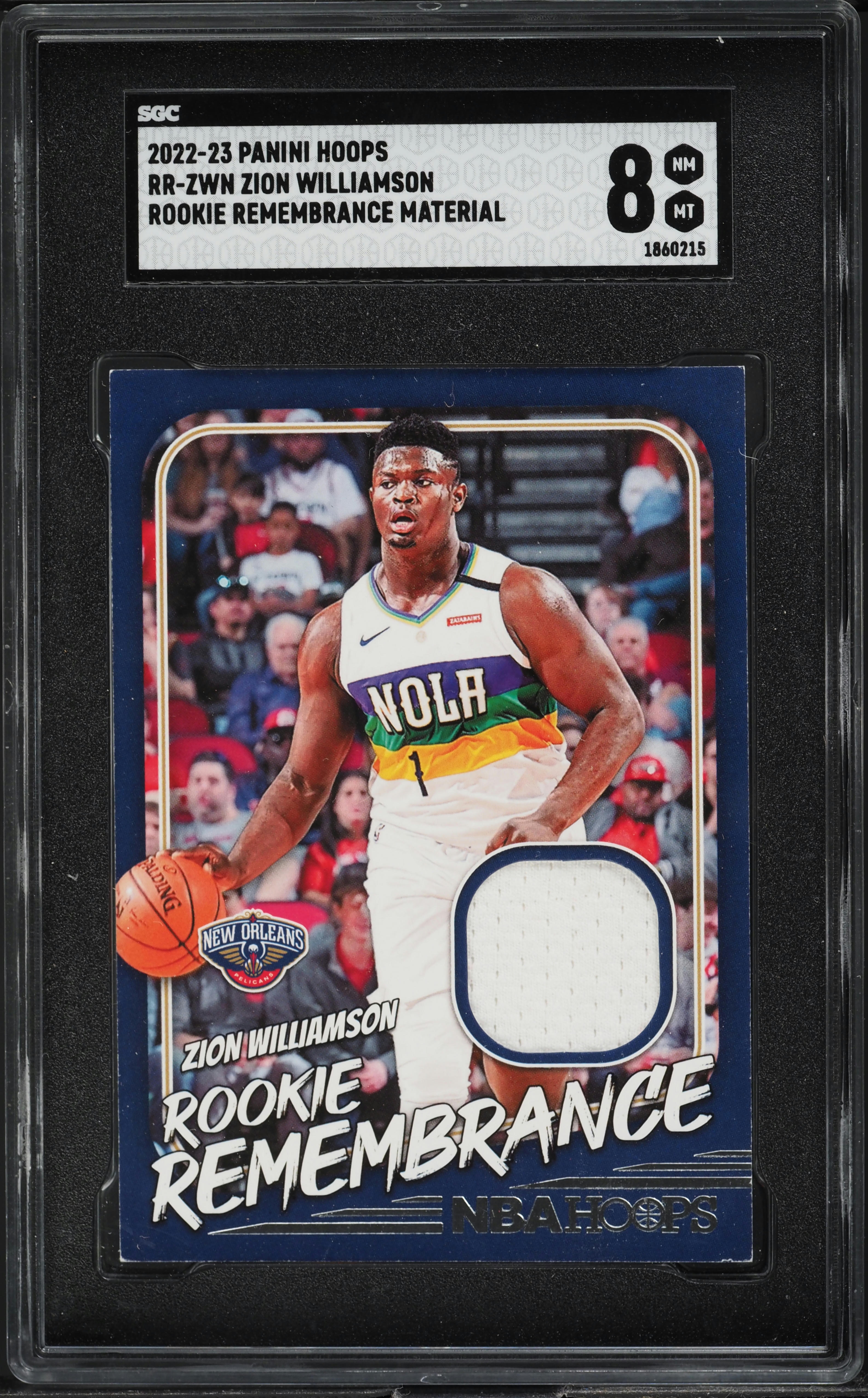 PANINI opulence ZION WILLIAMSON RCナイキパッチ 2022 Hoops Remembrance Zion Williamson ROOKIE PATCH #RR-ZWN SGC 8
