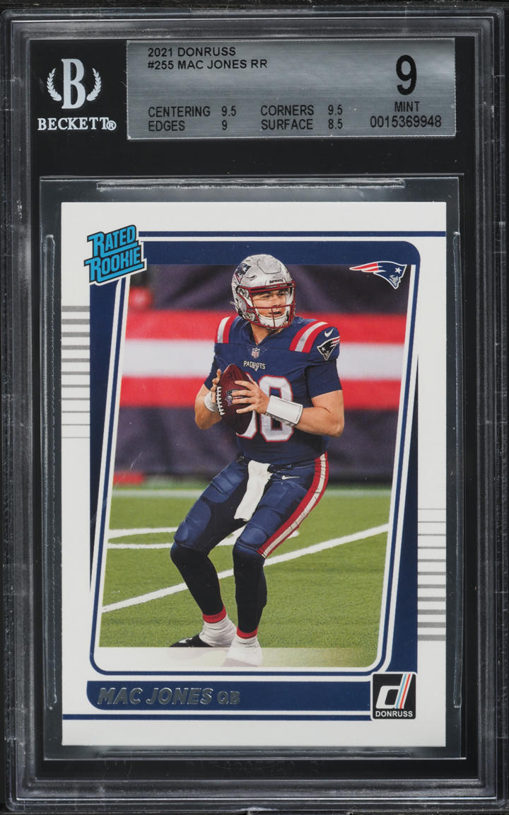 2021 Donruss Football Mac Jones ROOKIE #255 BGS 9 MINT