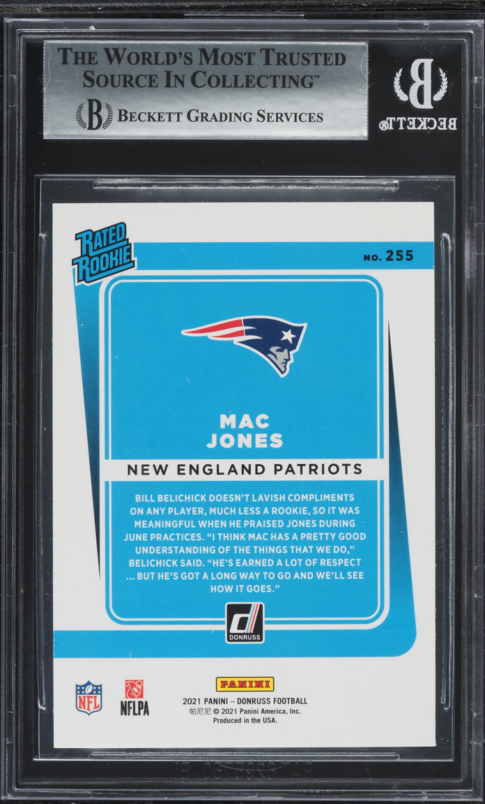2021 Donruss Football Mac Jones ROOKIE #255 BGS 9 MINT