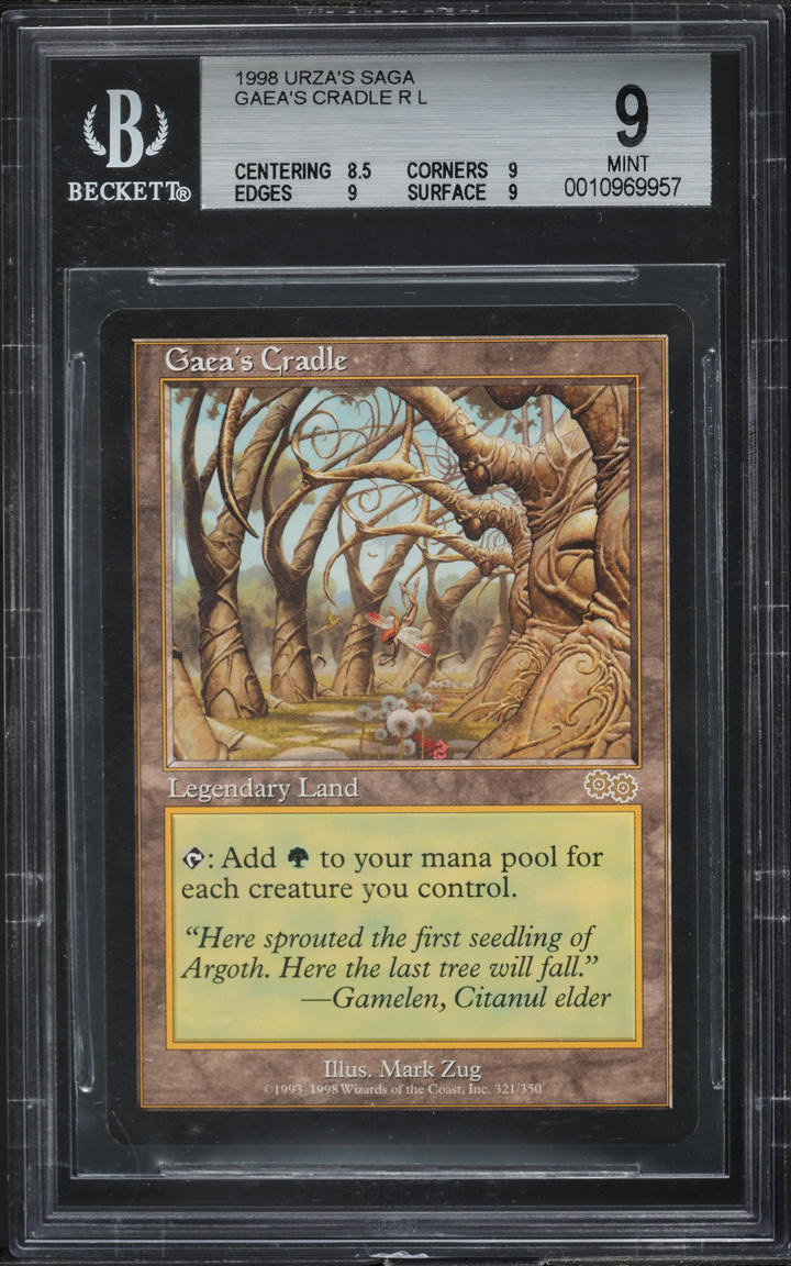 1998 Magic The Gathering MTG Urza's Saga Gaea's Cradle BGS 9 MINT