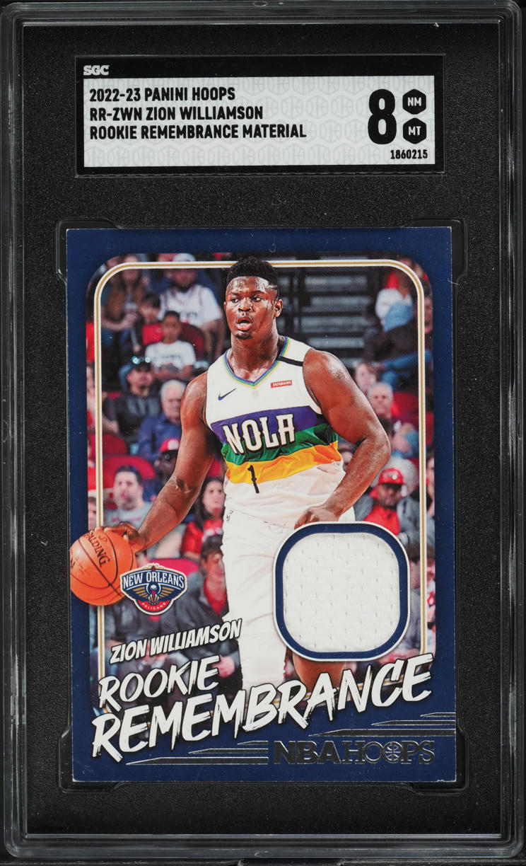 2022 Hoops Remembrance Zion Williamson ROOKIE PATCH #RR-ZWN SGC 8