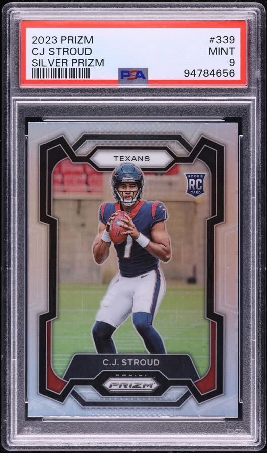 2023 Panini Prizm Silver C.J. Stroud ROOKIE #339 PSA 9 MINT on