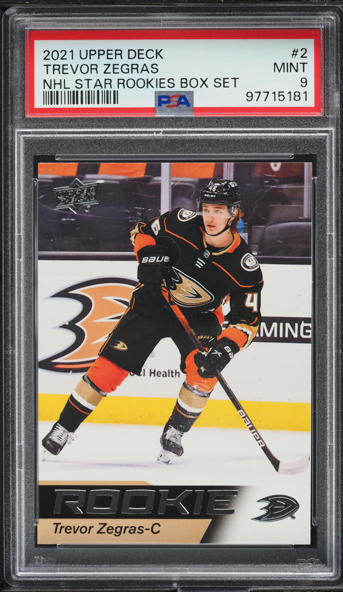 2021 Upper Deck NHL Star Box Set Trevor Zegras ROOKIE #2 PSA 9