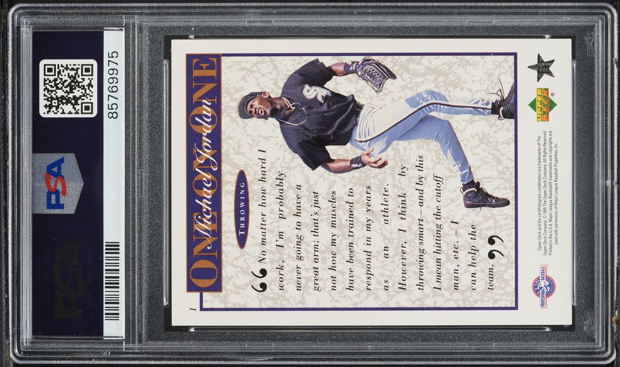 1995 Upper Deck Minor League One On One Michael Jordan #1 PSA 7 NRMT