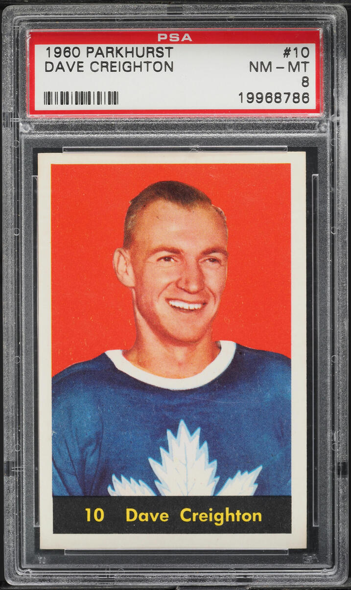 1960 Parkhurst Dave Creighton #10 PSA 8 NM-MT