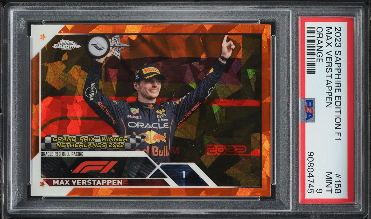 2023 Topps Chrome Formula 1 F1 Sapphire Orange Max Verstappen /25