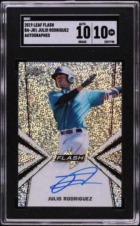 2019 Leaf Metal Draft Blue Julio Rodriguez ROOKIE AUTO 1/30 #BAJR1