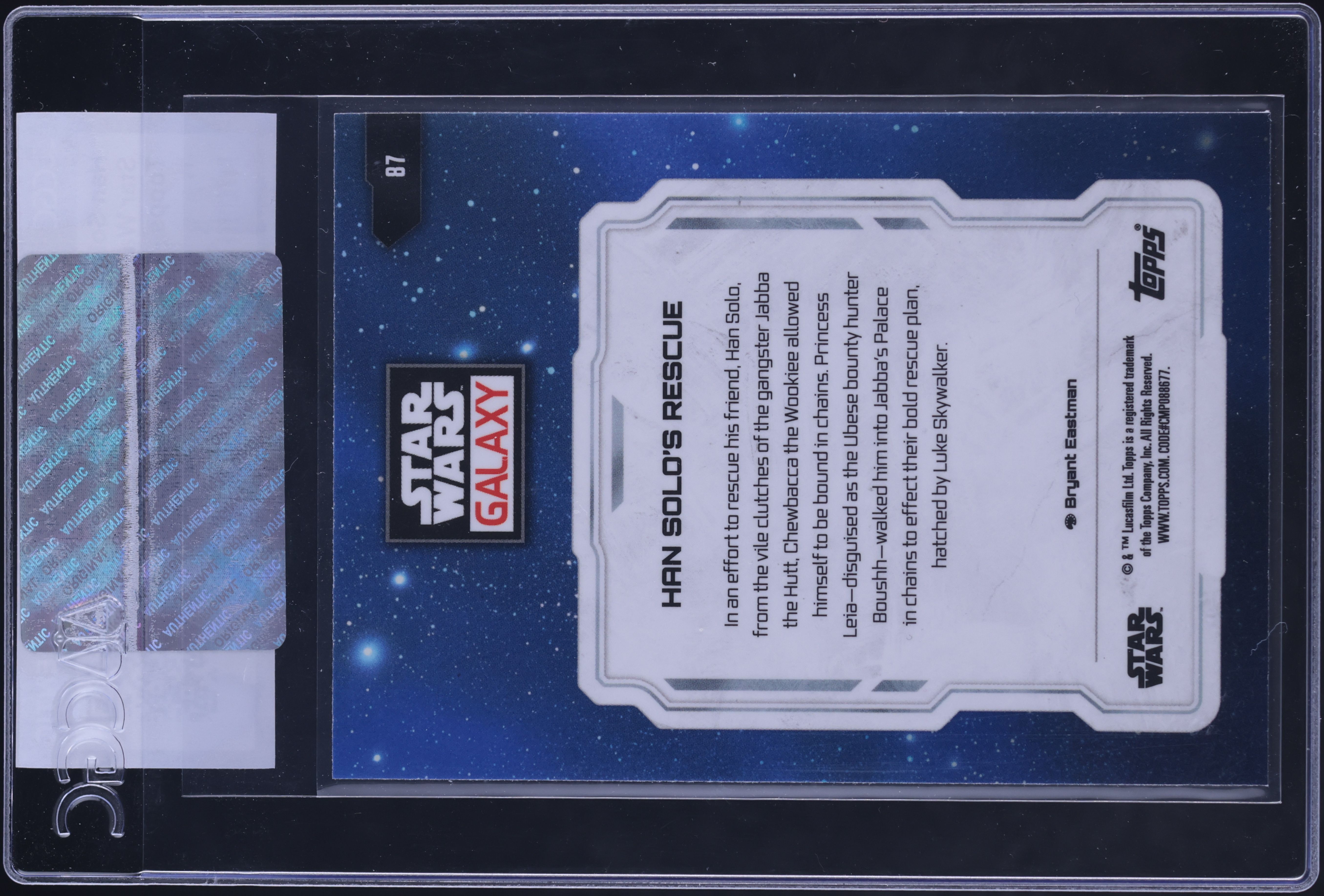 2024 Topps Chrome Star Wars Galaxy Han Solo's Rescue #87 CGC AUTH