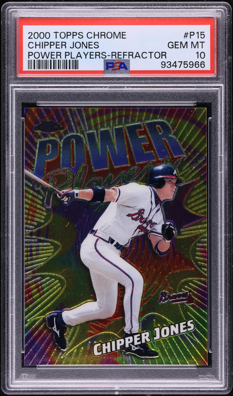 2000 Topps Chrome Power Players Refractor Chipper Jones #P15 PSA 10 GEM MINT