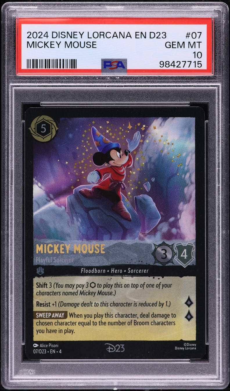 2024 Disney Lorcana D23 Expo Promo Mickey Mouse #07 PSA 10 GEM
