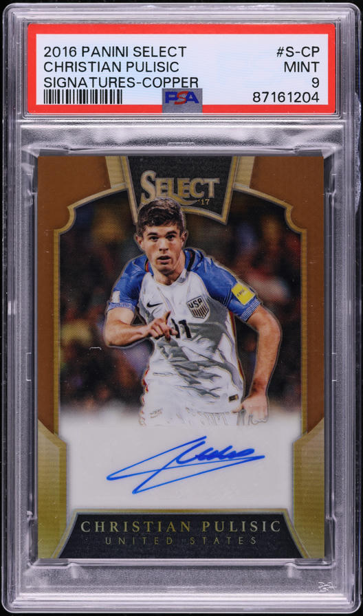 2016 Select Signatures Copper Christian Pulisic ROOKIE AUTO /35