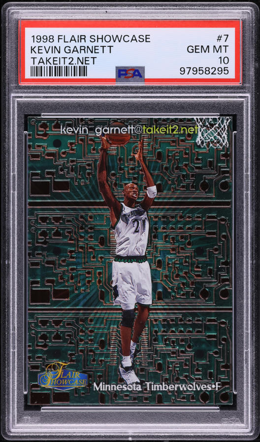 1998 Flair Showcase Takeit2.Net Kevin Garnett /1000 #7 PSA 10 GEM