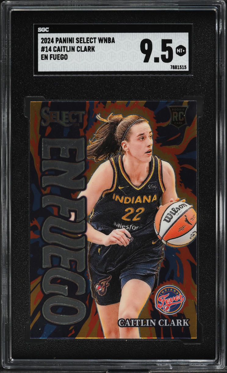 2024 Select WNBA En Fuego Caitlin Clark ROOKIE #14 SGC 9.5 MINT+