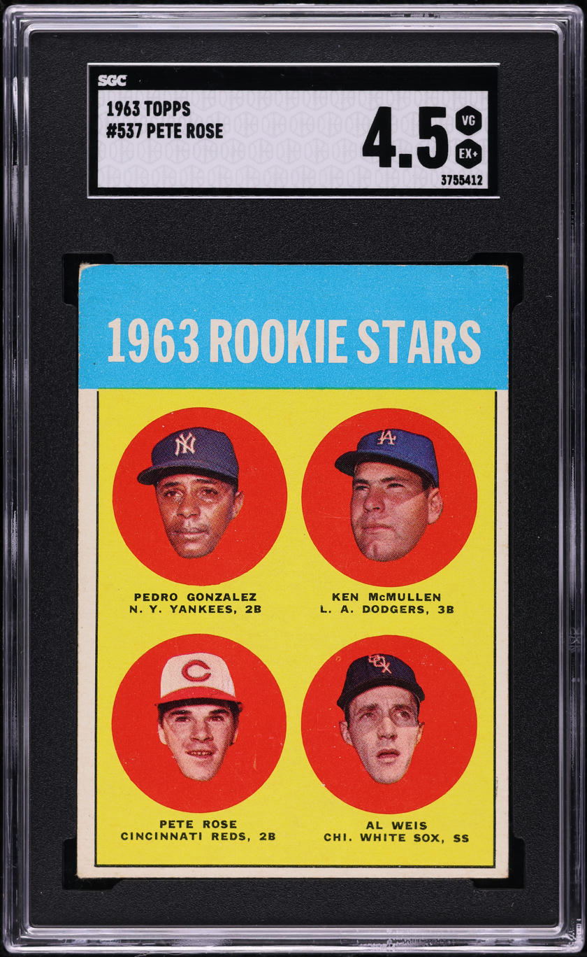 1963 Topps Pete Rose ROOKIE #537 SGC 4.5 VGEX+