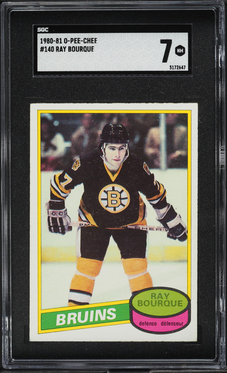 1980 O-Pee-Chee Hockey Ray Bourque ROOKIE #140 SGC 7 NRMT