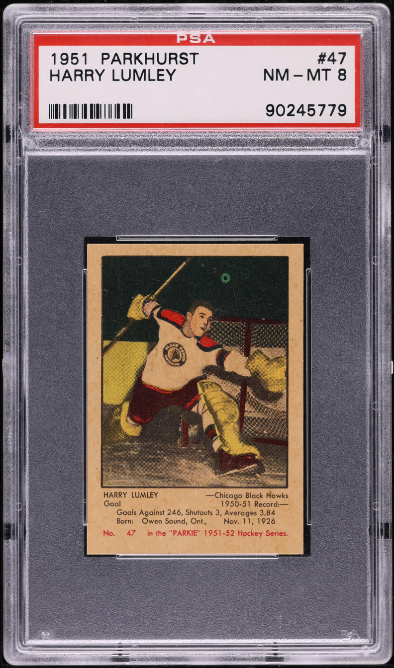 1951 Parkhurst Harry Lumley ROOKIE #47 PSA 8 NM-MT