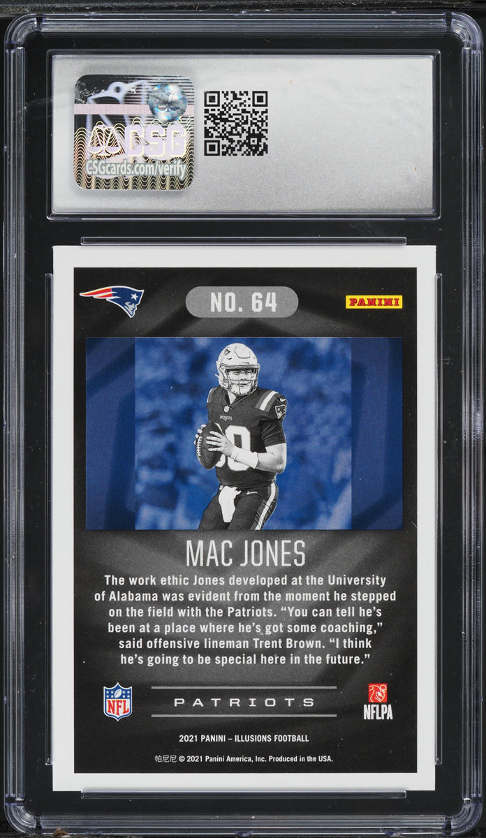 2021 Panini Illusions Retail Mac Jones ROOKIE #64 CSG 9.5 MINT+