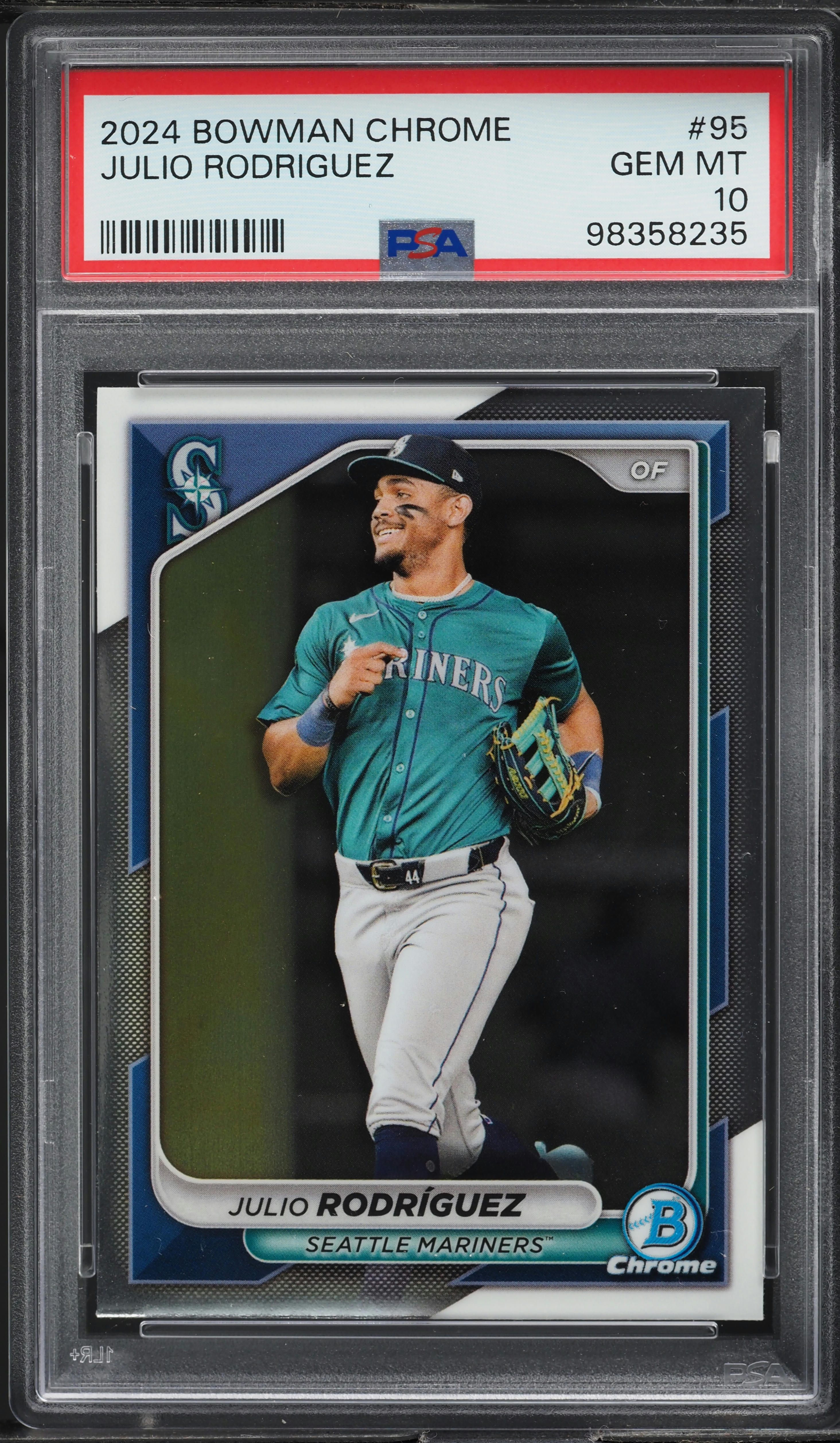 2024 Bowman Chrome Julio Rodriguez #95 PSA 10 GEM MINT on Fanatics