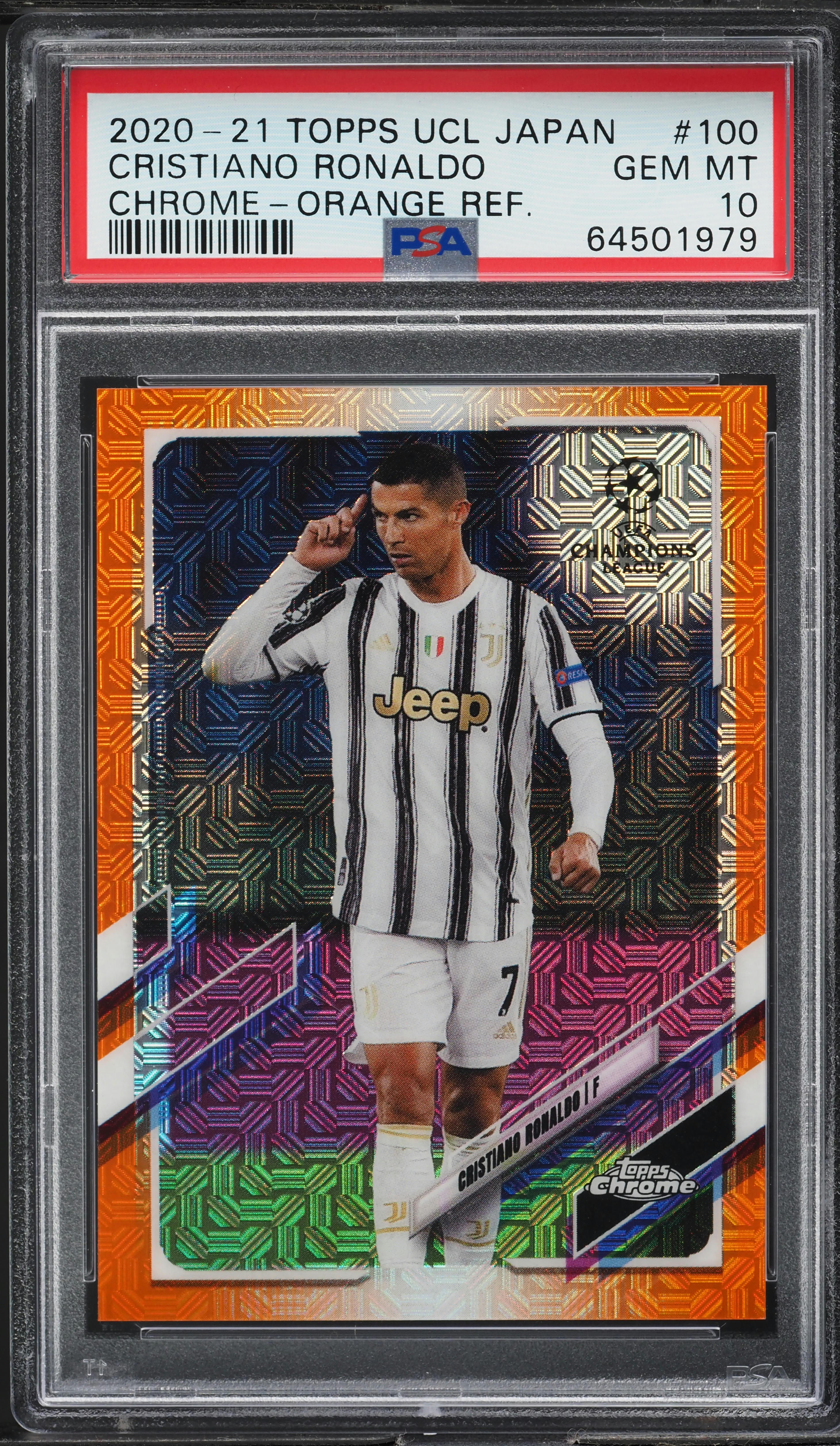 2020 Topps Chrome UEFA Japan Ed Orange Refractor Cristiano Ronaldo