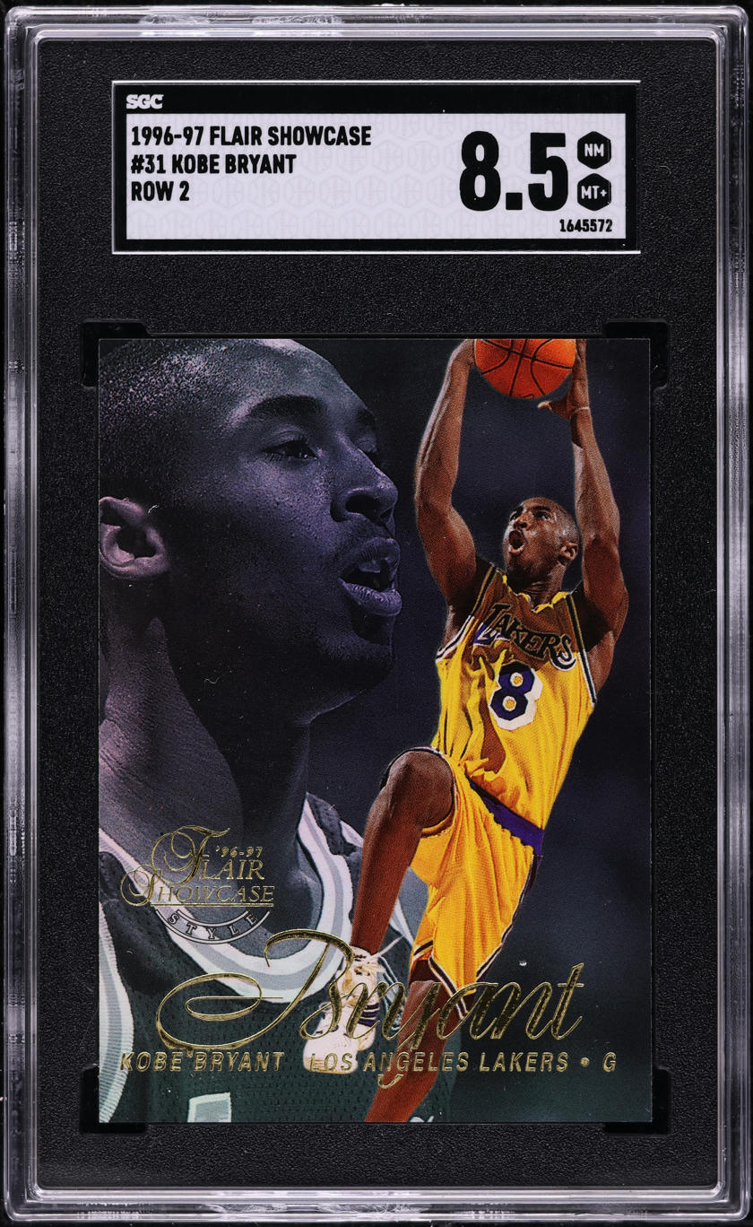 1996 Flair Showcase Row 2 Kobe Bryant ROOKIE #31 SGC 8.5 NM-MT+