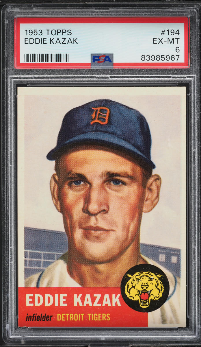 1953 Topps Eddie Kazak #194 PSA 6 EXMT