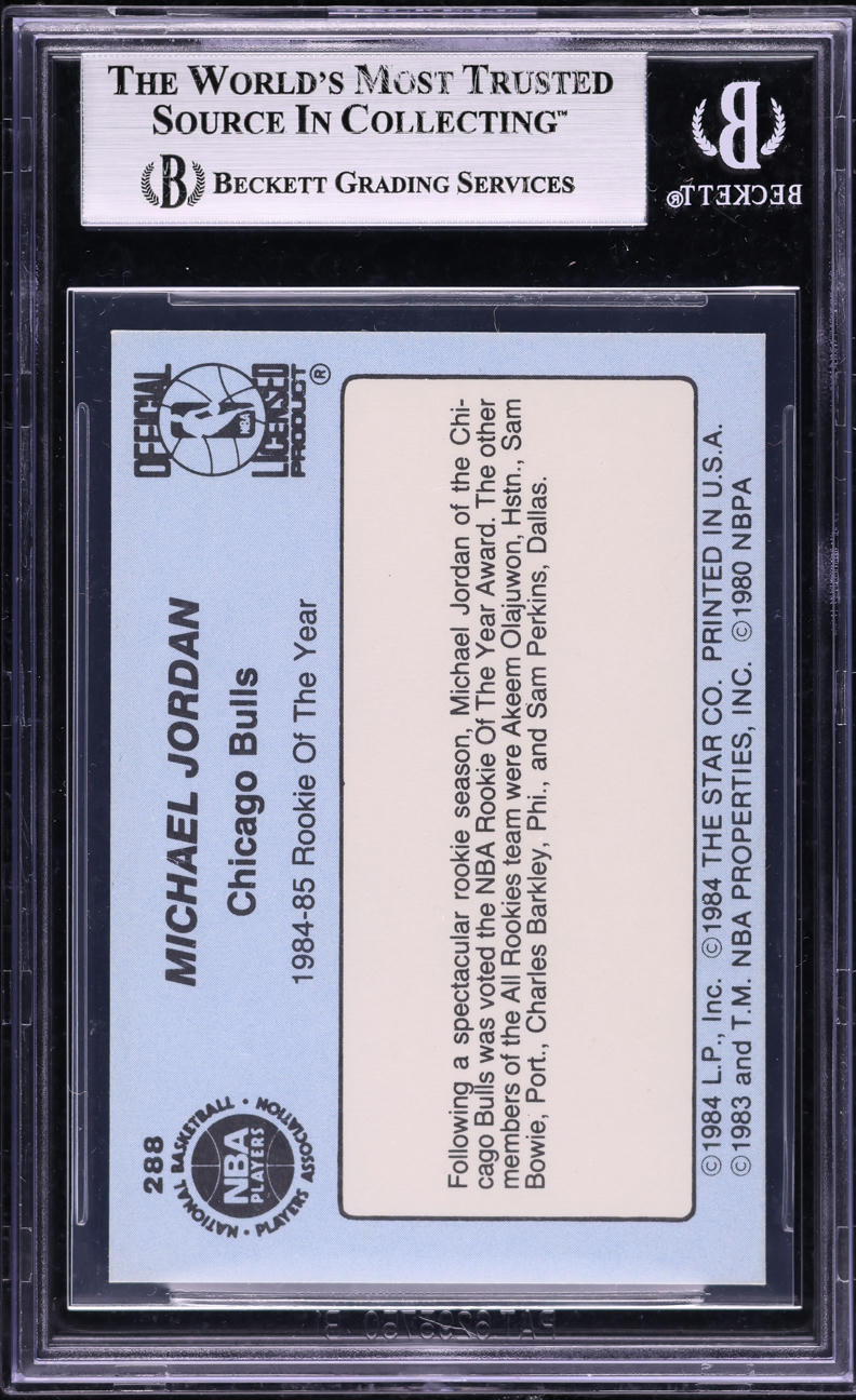 1984 Star Basketball Michael Jordan ROOKIE #288 BGS 8 NM-MT