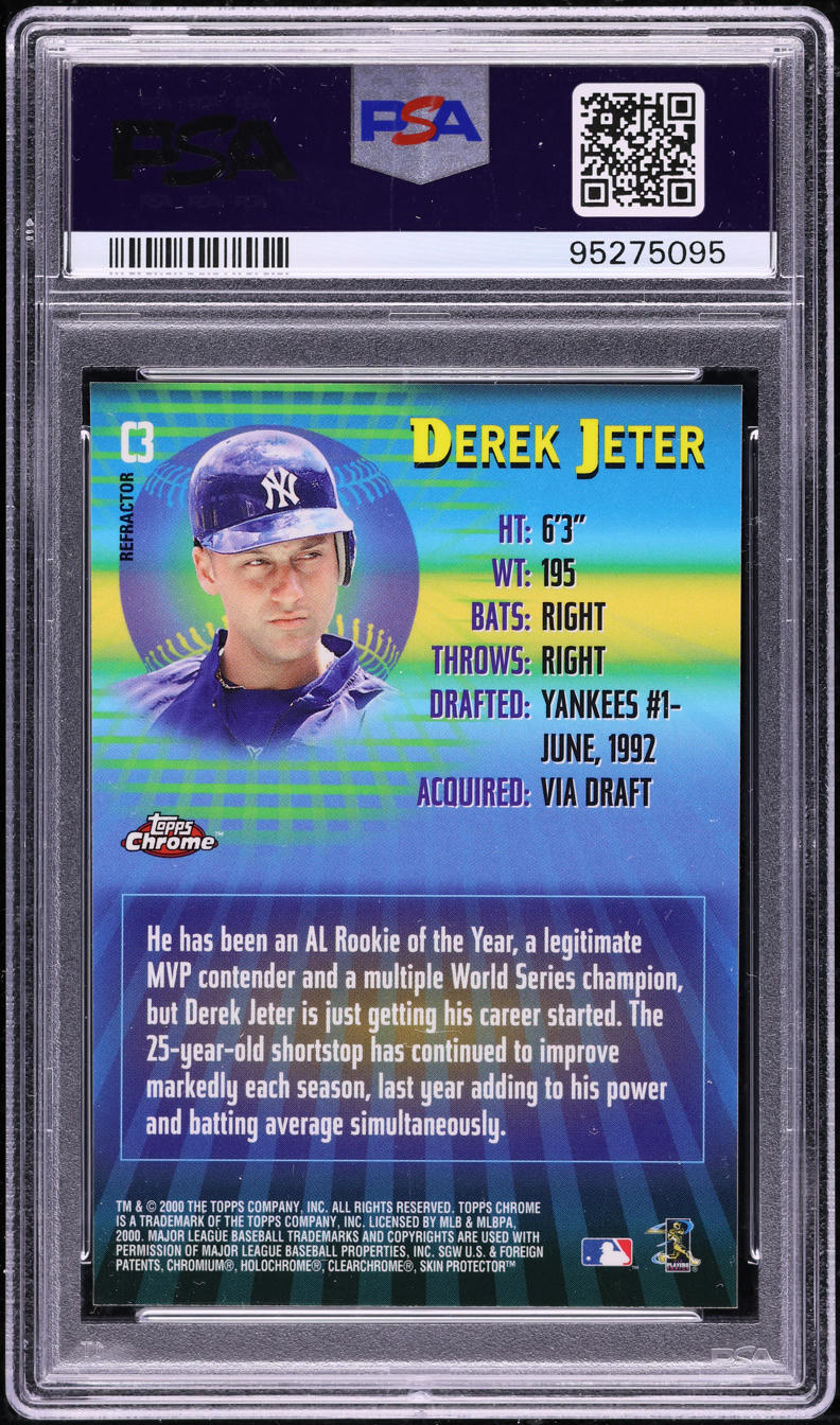 2000 Topps Chrome 21st Century Refractor Derek Jeter #C3 PSA 10 GEM MINT
