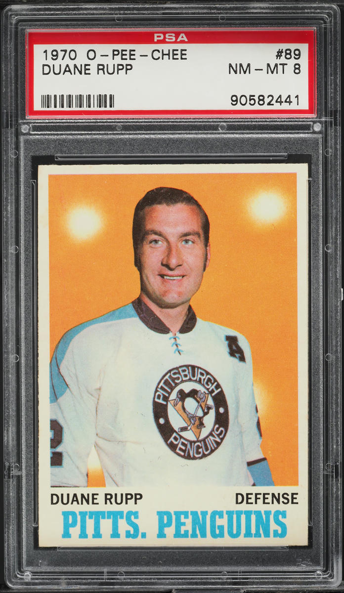 1970 O-Pee-Chee Hockey Duane Rupp #89 PSA 8 NM-MT