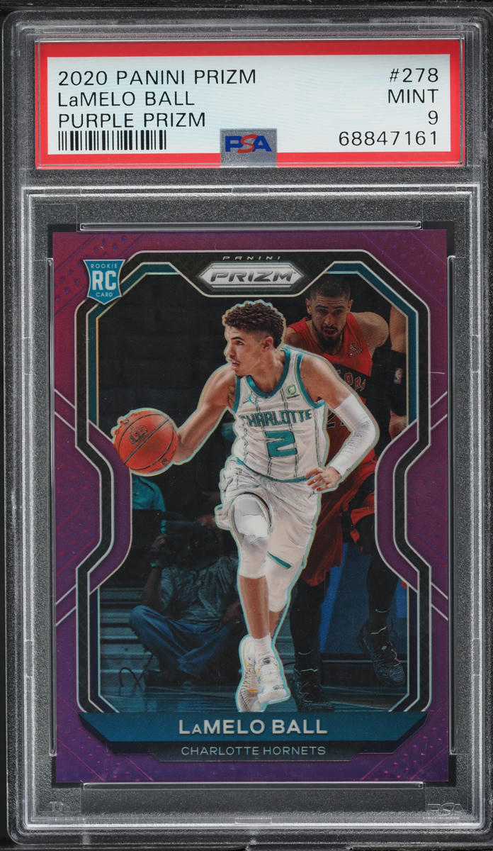 2020 Panini Prizm Purple LaMelo Ball ROOKIE /99 #278 PSA 9 MINT