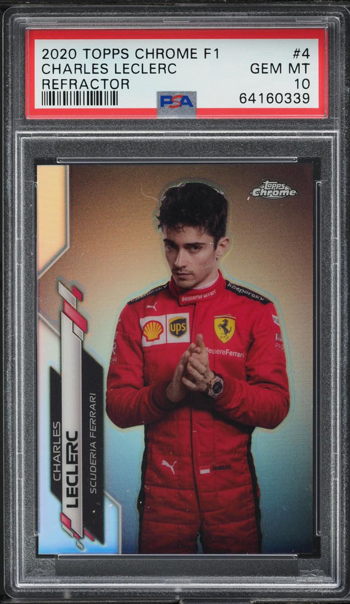 2020 Topps Chrome Formula 1 F1 Refractor Charles Leclerc #4 PSA 10 GEM MINT