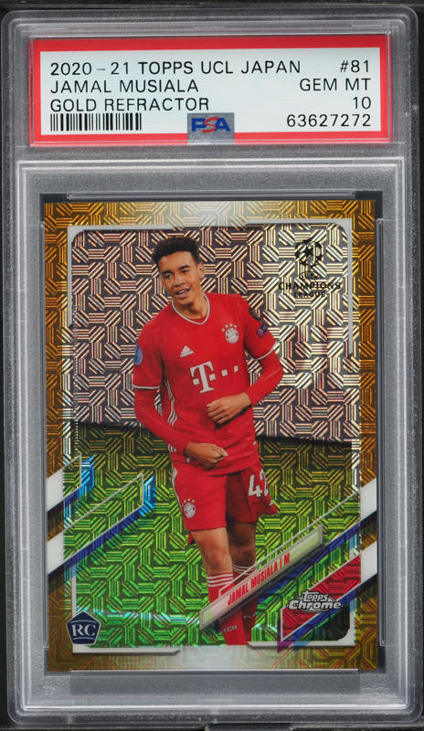 2020 Topps UEFA Japan Edition Gold Refractor Jamal Musiala RC /50